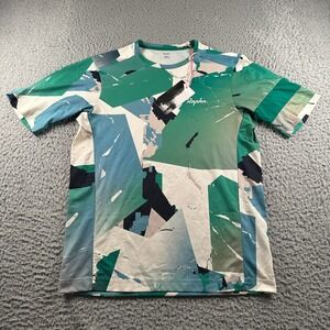 Rapha Explore Technical T-Shirt Mens S Green Abstract Cycling Performance NWT
